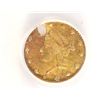 Image 2 : 1864 ROUND LIBERTY 25 CENT CALIFORNIA GOLD BG-821 NGC AU DETAILS HOLED, CLEANED