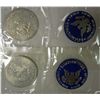 Image 5 : ( 4 ) 1971 UNC 40% SILVER EISENHOWER DOLLARS IN ORIGINAL MINT CELLO PACKAGES