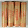 Image 1 : ( 4 ) ROLLS 1953-D BU LINCOLN WHEAT CENTS IN SHOTGUN WRAPPED ROLLS