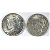 Image 1 : ( 2 ) NICE CIRCULATED PEACE SILVER DOLLARS,  1922-P  AND 1922-D