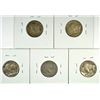 Image 2 : 5- 1913 T1 BUFFALO NICKELS "GRADING SET" (AG,GOOD,VG,FINE,VF)