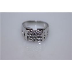 19.6 CTW CZ RING .925 STERLING SILVER