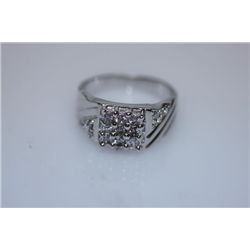 26.3 CTW CZ RING .925 STERLING SILVER