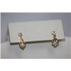 Image 2 : 14K GOLD PLATED HEART AND SYNTETIC PEARL EARRINGS