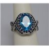 Image 1 : 7.0 CTW BLUE TOPAZ AND 1.5 CTW SAPPHIRE .925 STERLING S