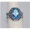 Image 2 : 7.0 CTW BLUE TOPAZ AND 1.5 CTW SAPPHIRE .925 STERLING S