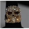 Image 2 : FASHION JEWELRY CZ SKULL SHAPED BRASS RING