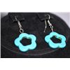 Image 2 : FANCY FASHION JEWELRY FLOWER DESING TURQOUISE EARRINGS