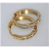 Image 2 : 14K GOLD PLATED CZ HOOP EARRINGS