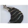 Image 2 : FANCY FASHION JEWELRY BLACK AND GRAY HALF MOON PENDANT