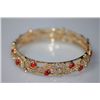 Image 2 : GOLD PLATED AND CZ BANGLE  (RED)
