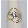 Image 1 : 18K GOLD PLATED BI-COLOR ELEPHANT RING