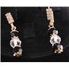 Image 2 : CZ 14K GOLD PLATED DANGLE EARRING