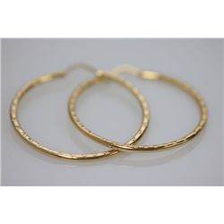 14K GOLD PLATED HOOP EARRINGS