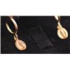 Image 1 : SMALL DANGLING EARRING WITH VIRGIN MARY 14K GOLD PLATED
