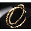 Image 2 : GOLD PLATED FLAT HOOP EARRING