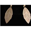 Image 1 : 14K GOLD PLATED LEAF DESIGNED DANGLE EARRING