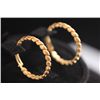 Image 2 : GOLD PLATED TWISTED HOOP EARRING