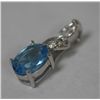 Image 2 : CZ AND BLUE CZ PENDANT .925 STERLING SILVER