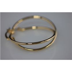 MEDIUM HOOP EARRING 14K GOLD PLATED