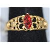 Image 2 : RED CZ 14K GOLD PLATED RING