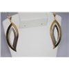 Image 1 : 18K GOLD PLATED BI-COLOR DANGLING EARRINGS