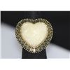 Image 2 : FASHION JEWELRY BRASS RING; HEART SHAPED; SYNTHETIC LIG