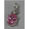 Image 2 : CZ AND PINK PENDANT .925 STERLING SIVER