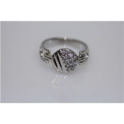 22.7 CTW CZ RING .925 STERLING SILVER