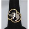 Image 2 : 18K GOLD PLATED BI-COLOR ELEPHANT RING