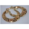 Image 1 : 14K GOLD PLATED TRI-COLOR DOLPHIN HOOP EARRINGS