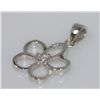 Image 1 : FLOWER  CZ PENDANT .925 STERLING SILVER