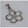 Image 2 : FLOWER  CZ PENDANT .925 STERLING SILVER