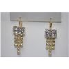 Image 1 : 14K GOLD PLATED CZ DANGLING EARRINGS