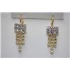 Image 2 : 14K GOLD PLATED CZ DANGLING EARRINGS