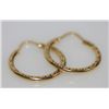 Image 1 : 14K GOLD PLATED HOOP EARRINGS