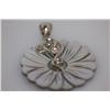 Image 2 : FANCY FASHION JEWELRY GREY FLOWER  WITH CZ PENDANT