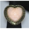 Image 2 : FASHION JEWELRY BRASS RING; HEART SHAPED; SYNTHETIC LIG