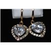 Image 1 : CZ HEART SHAPED GOLD PLATED EARRING