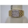 Image 2 : MENS RING CZ 14K GOLD PLATED