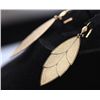 Image 2 : 14K GOLD PLATED LEAF DESIGNED DANGLE EARRING