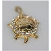 Image 2 : 14K GOLD PLATED CZ TURTLE PENDANT