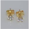 Image 2 : 18K GOLD PLATED CZ STUD EARRINGS