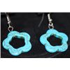 Image 2 : FANCY FASHION JEWELRY FLOWER DESING TURQOUISE EARRINGS