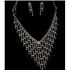 Image 2 : CZ FASHION JEWELRY NECKLACE AND EARRING SET