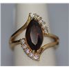 Image 2 : RED CZ AND CZ 14K GOLD PLATED RING