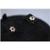 Image 2 : 18K GOLD PLATED FLOWER SHAPED CZ EARRINGS