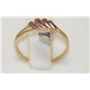 Image 1 : 14K GOLD PLATED BI-COLOR ADJUSTIBLE RING