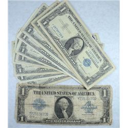 A 1923 "LARGE SIZE" SILVER CERT.  AND  CIRCULATED COMPLETE & ( 11 ) $1.00  STAR