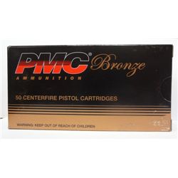 100 ( 50 ) PER BOX, ROUNDS OF PMC 115gr FMJ 9mm AMMUNITION